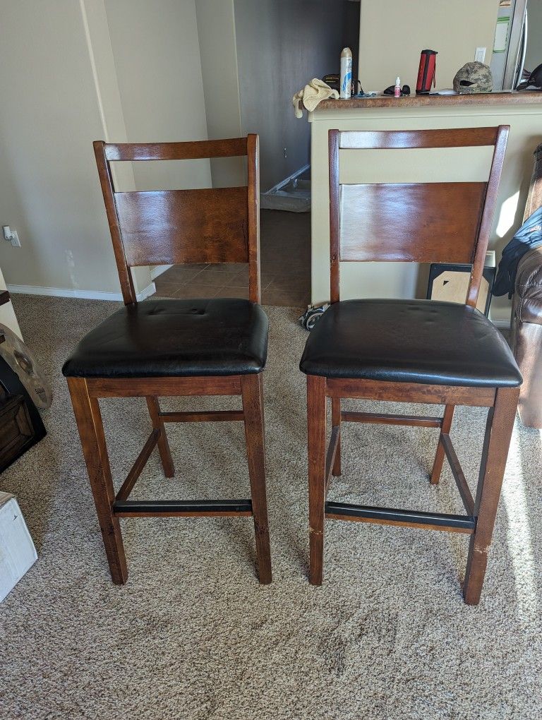 High Backed Bar Chairs w/ padded seats