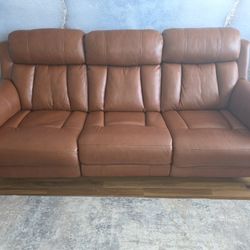 Top Grain Italian Leather Sofa Set