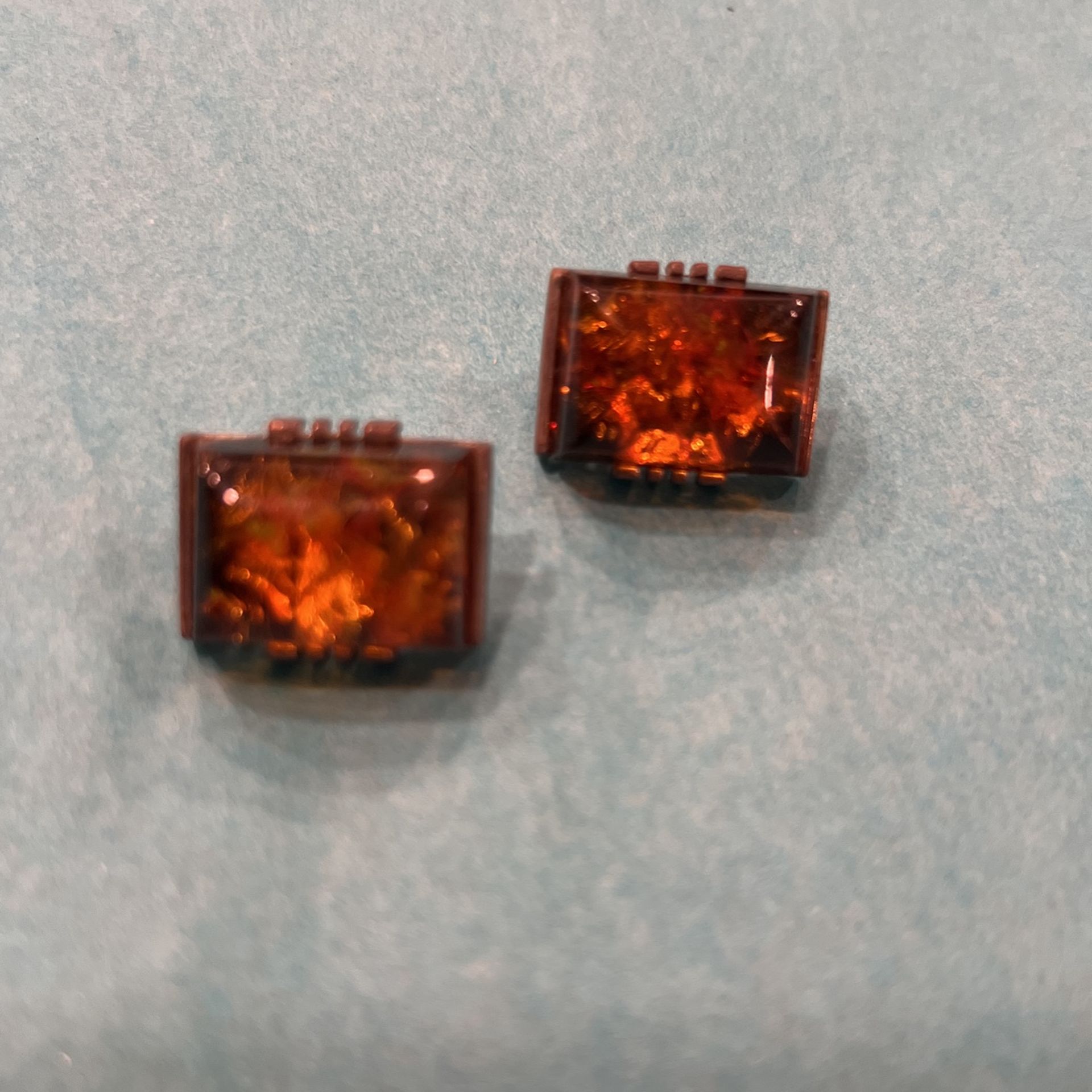 Vintage Russian Baltic Amber Earrings