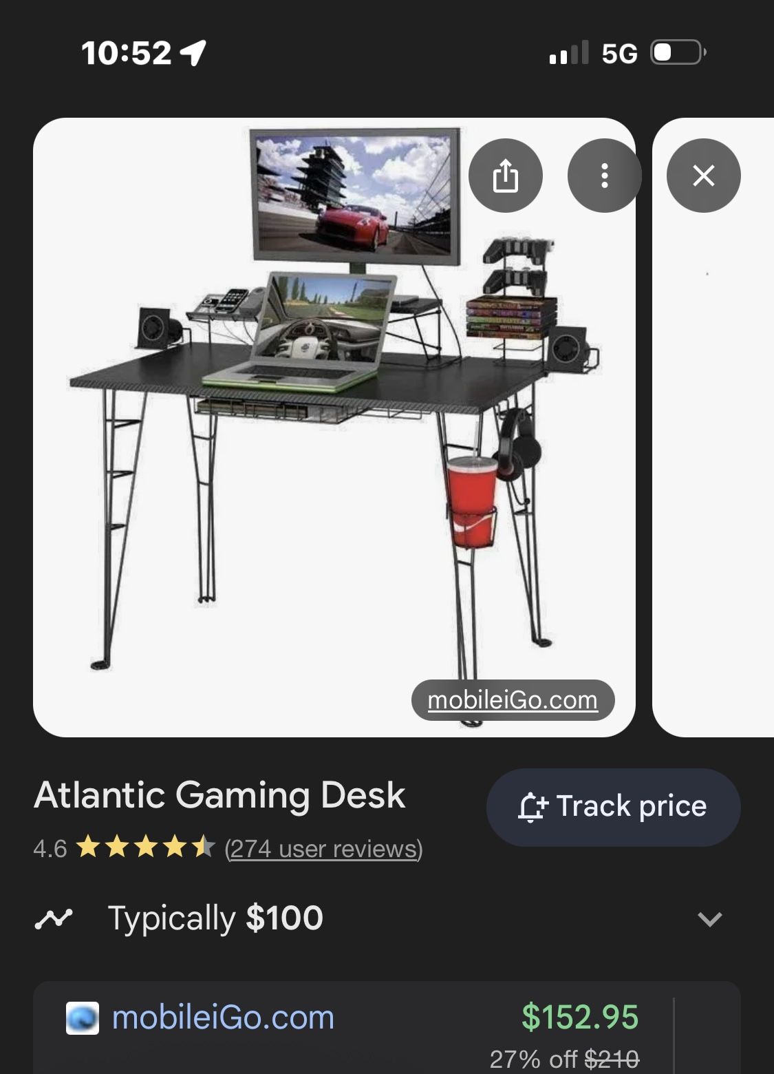 Atlantic Gaming Desk