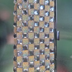 Sparkling Gold & Crystal Evening Clutch Bag