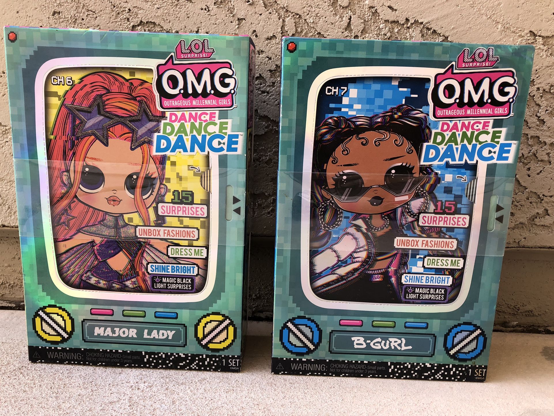 L.O.L. Surprise! OMG Dance Major Lady & B-Gurl Fashion Dolls