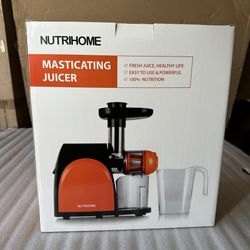 New Nutrihome Slow Masticating Juicer Extractor Cold Press Juicer