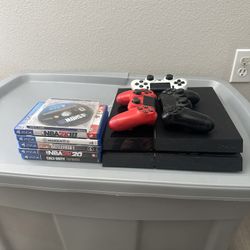 PS4 for sale with Games + Controllers