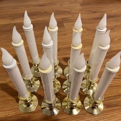 12 windowsill Christmas candles