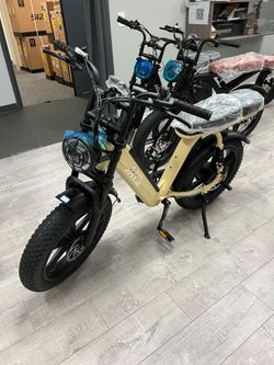 Brand New, Assembled and Ready to Go TST® R7 Moped Style 1500W Full Suspension Electric Cargo Bike | 2026 New Model