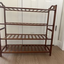 Bamboo shoe rack