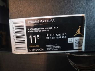 Jordan Max Aura Sneakers Size 11.5