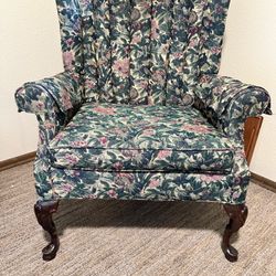 Floral Wingback  Armchair