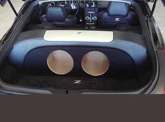 Nissan 350Z Subwoofer Box with Amp Rack Fits 2x 10” Subwoofers Fits 03-08 350Z