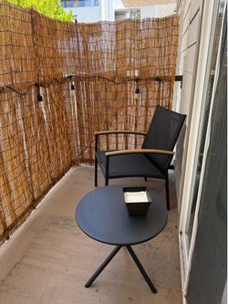 Patio Furniture - 2 Chairs, One Table, Free Bistro Lights