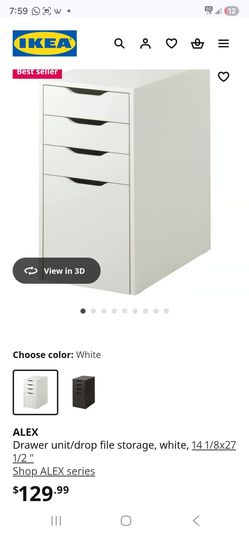 IKEA ALEX Drawer Unit White