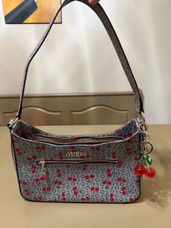 Guess Shoulder Bag Cherry Logo Print