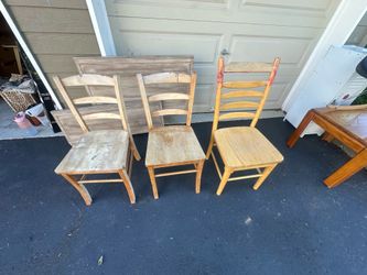 Wooden chairs
