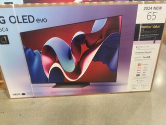 65" Screen Oled c4 by LG thinQ EVO.  No Base Included.  Free Wallmount Bracket.  Financing Available