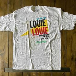Rare Vintage 1980s LOUIE LOUIE Premium Wine Cooler T-Shirt (Size XL)
