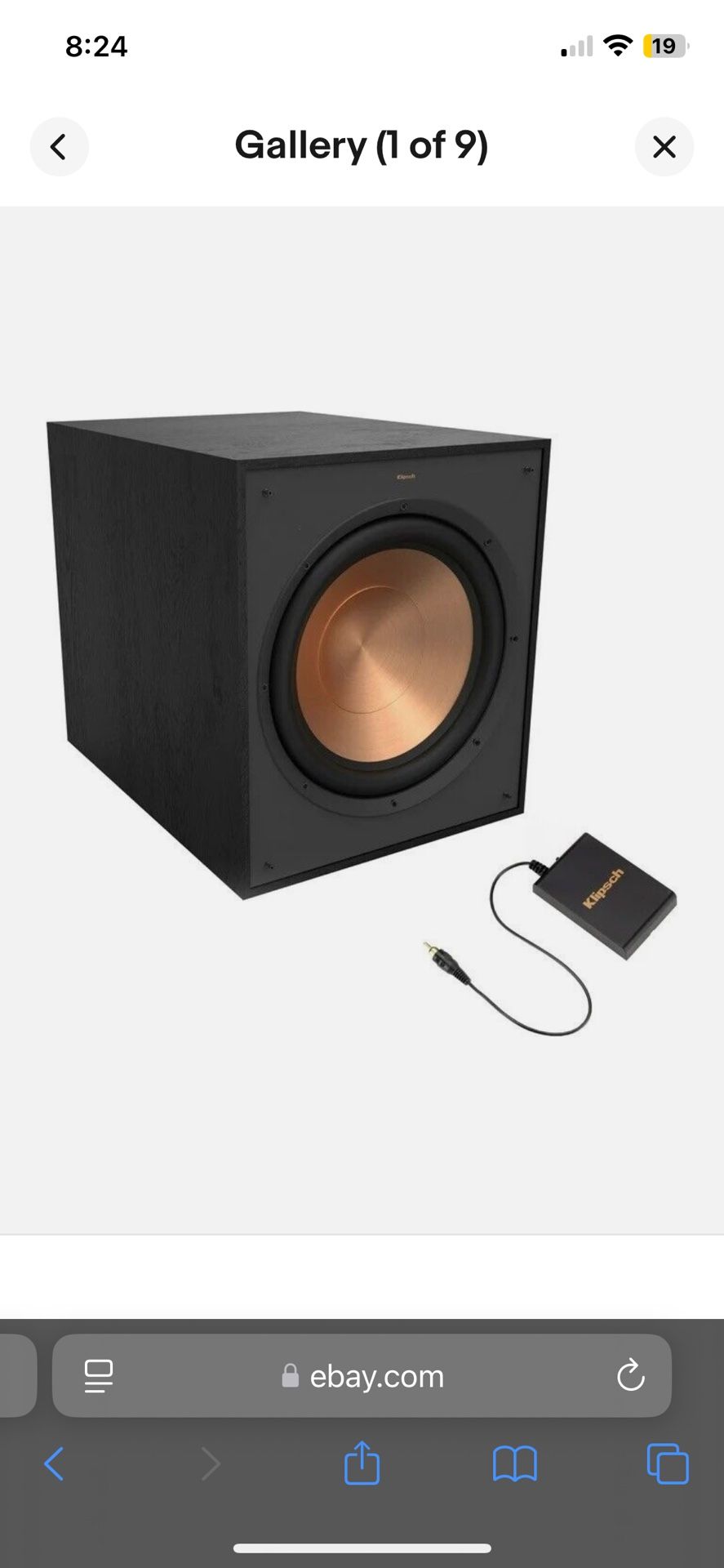 12" Klipsch High-Performance Wireless Subwoofer R-120SWI New In Box