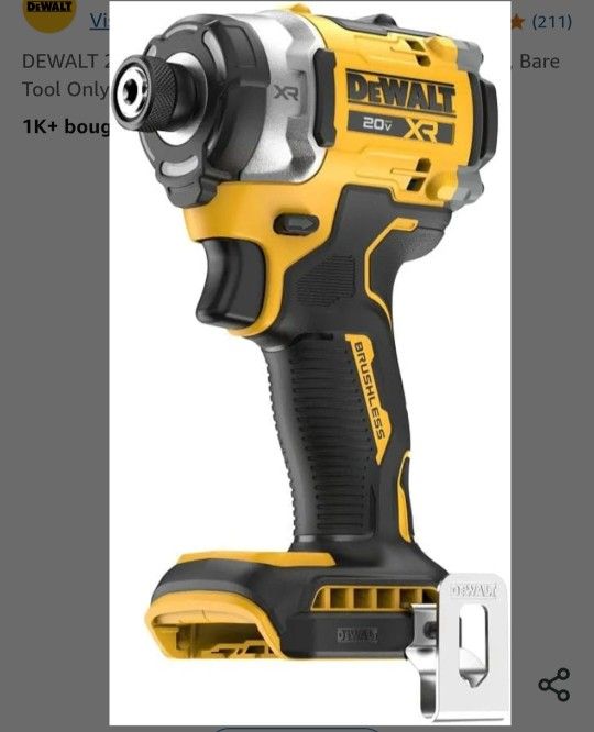 Cordless DEWALT Impact Driver – 1/4", New