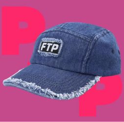FTP Frayed Denim Logo Camp Hat