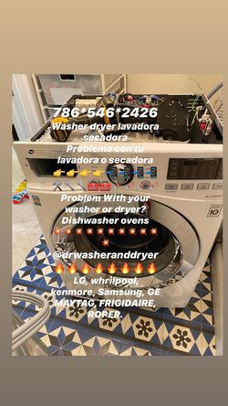 Lavadora / secadora / washer / dryer / Samsung / Lg / Ge / whirlpool / Frigidaire / refrigerator / refrigerador / stove / KENMORE / Maytag