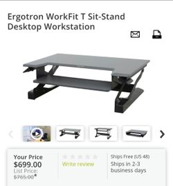 Ergotron WorkFit Sit Stand Adjustable