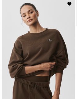 Alo Crewneck Pullover - Espresso size L