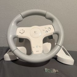Wii Logitech Racing Wheel w/ DONGLE Nintendo Speed Force