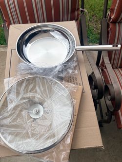 Stainless Steel Frying Pan with Glass Lid