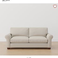 PB Comfort Roll Arm Sleeper Sofa (with Memory Foam Mattress)