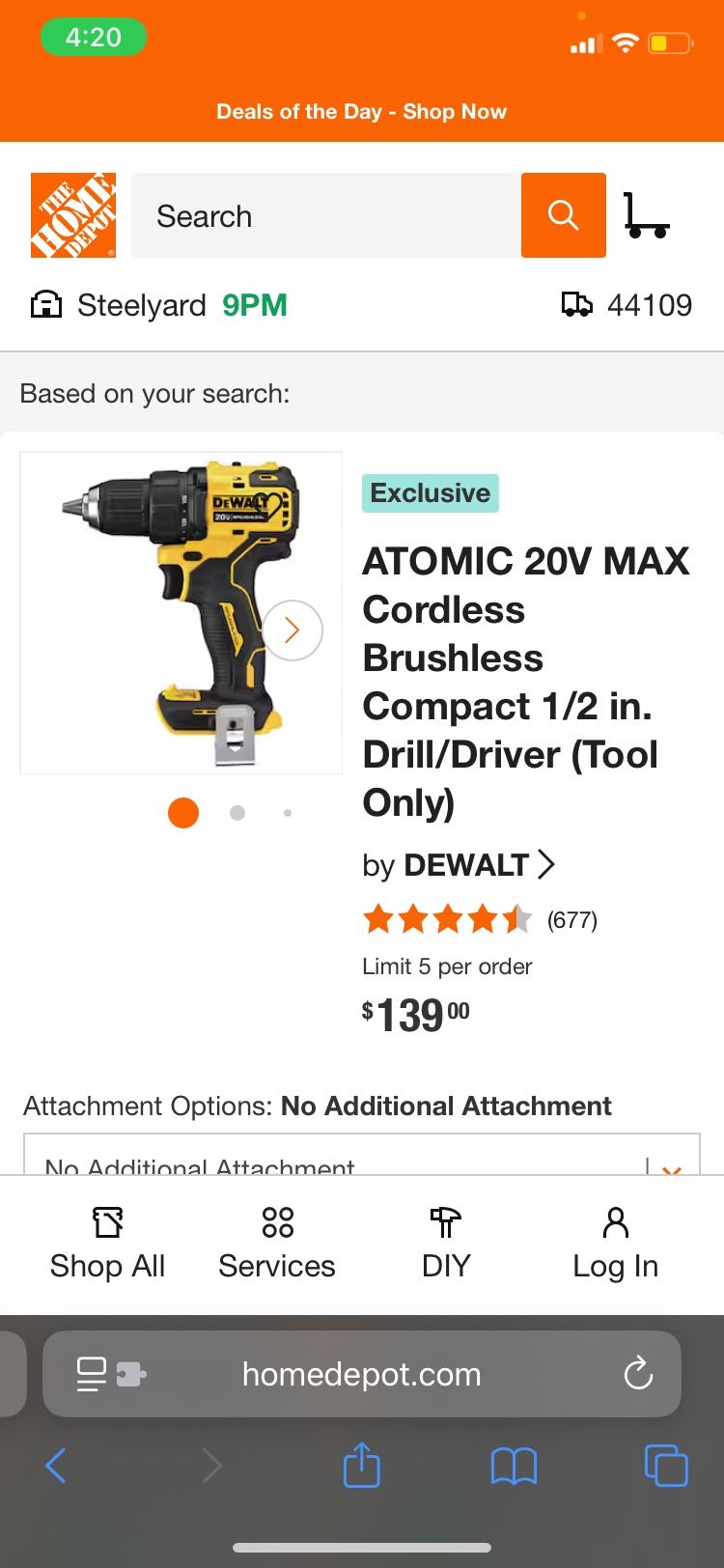 dewalt 20v lithium ion drill