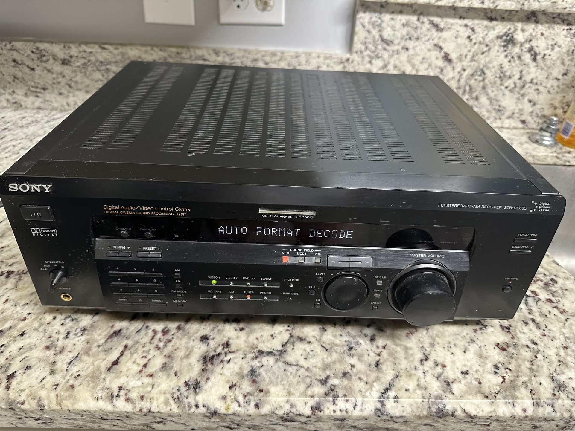 Sony Str-De635 5.1 Channel 500 W Digital Receiver No Remote