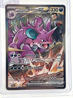 Pokémon TCG Destined Rivals Team Rocket's Nidoking Ex 233/182 Holo English