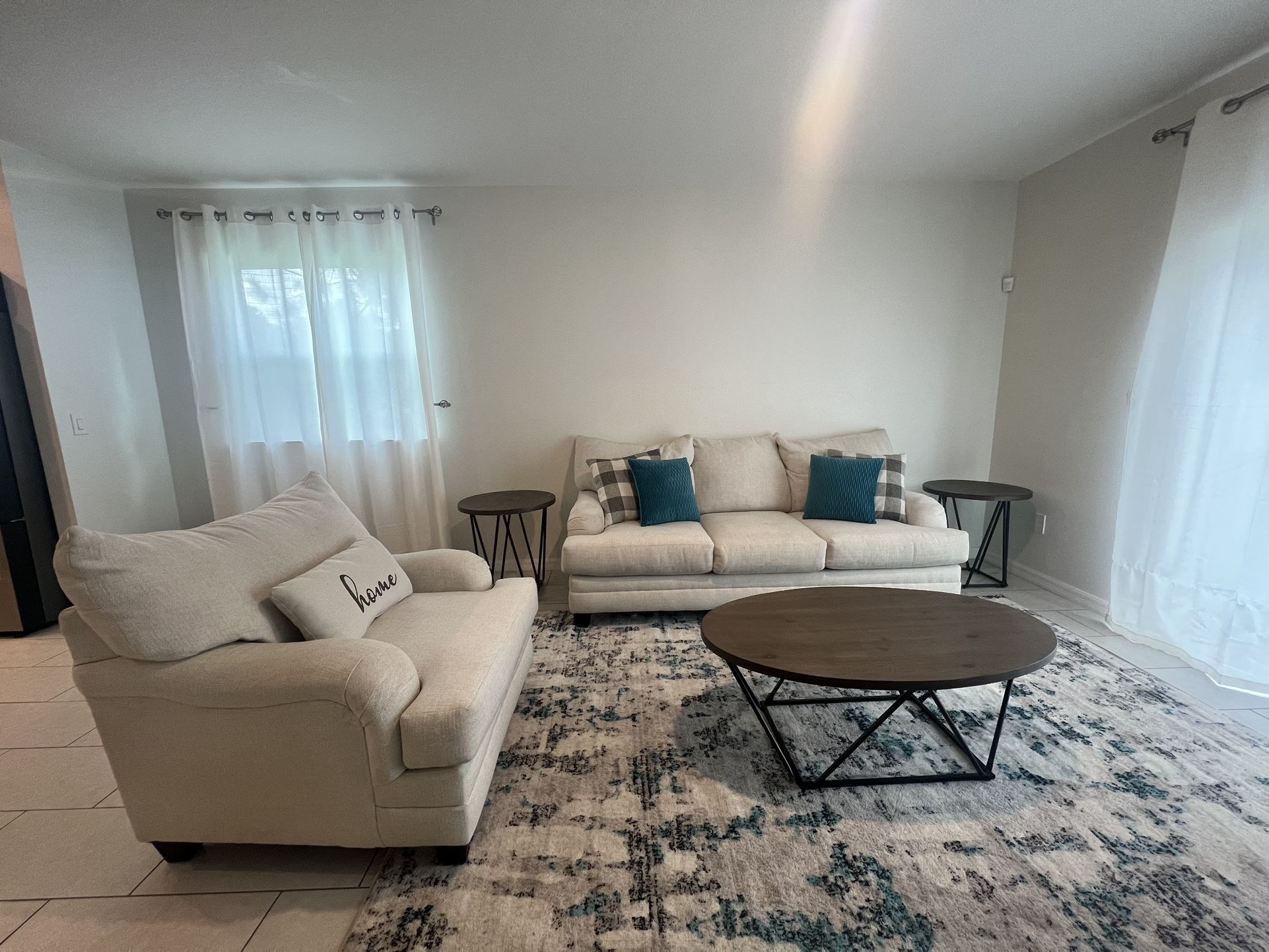 Beige Couch & Chair