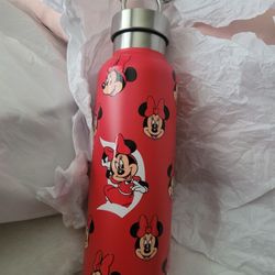 Disney Minnie Mouse Stainless Steel Water Bottle. Disneyland Resort. New