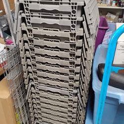 Storage bins with two lids very clean 21x15x12"