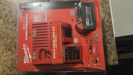 MILWAUKEE BATTERY HIGH OUTPUT 5.0 COMBO KIT NEW $90****