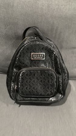 GUESS Women's Pandore Logo Small Backpack Bag Handbag Purse -Black