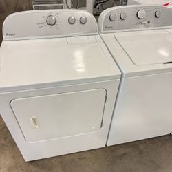WHIRLPOOL XL TOP LOAD ELECTRIC SET WASHER & DRYER FREE ATTACHMENTS WARRANTY 