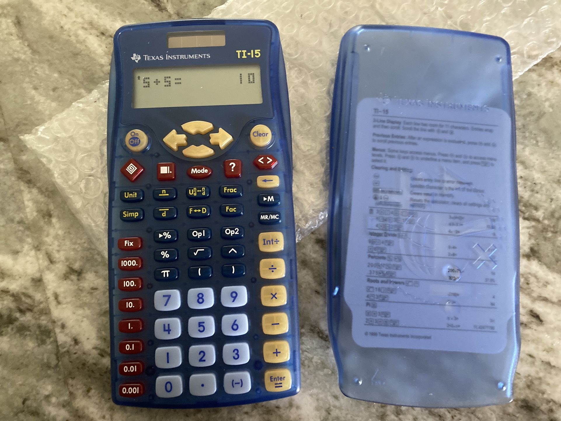 TI-15 Calculator (brand New)