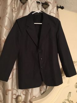 Two suit jacket for boys are black color good condition no damage size 14