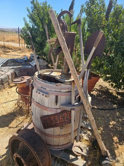 Antique vine barrel for garden design patio deck garden ♥️