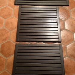 Black Teak Bath Mat
