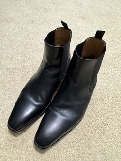 Magnanni Black Leather Chelsea Boots Size 8M