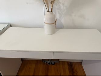 White IKEA desk