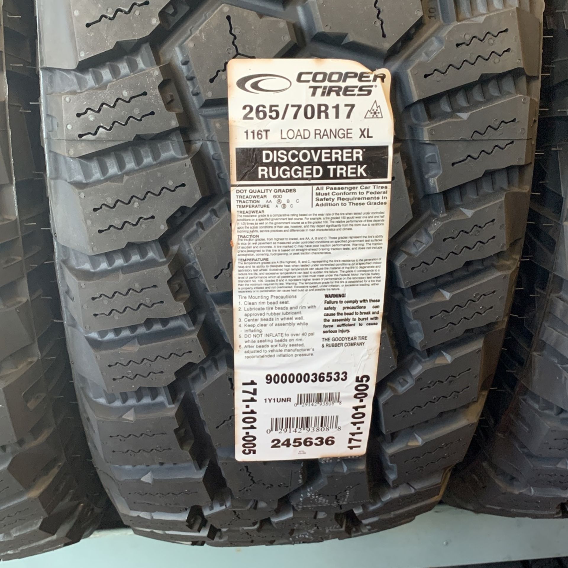 New Cooper Discoverer Tires