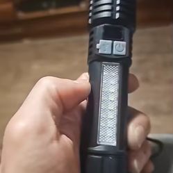 1PC High Power Rechargeable Led Flashlight Very Strong Led Flashlight With Side Light Torch For Outdoor Camping Hiking