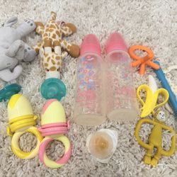Baby Feeding & Teether Bundle – Bottles, Pacifier Toys, Teethers