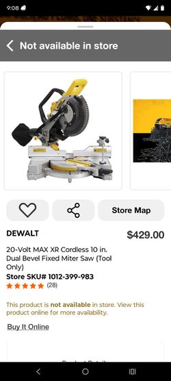 DEWALT 20V MAX XR 10in Cordless Miter Saw