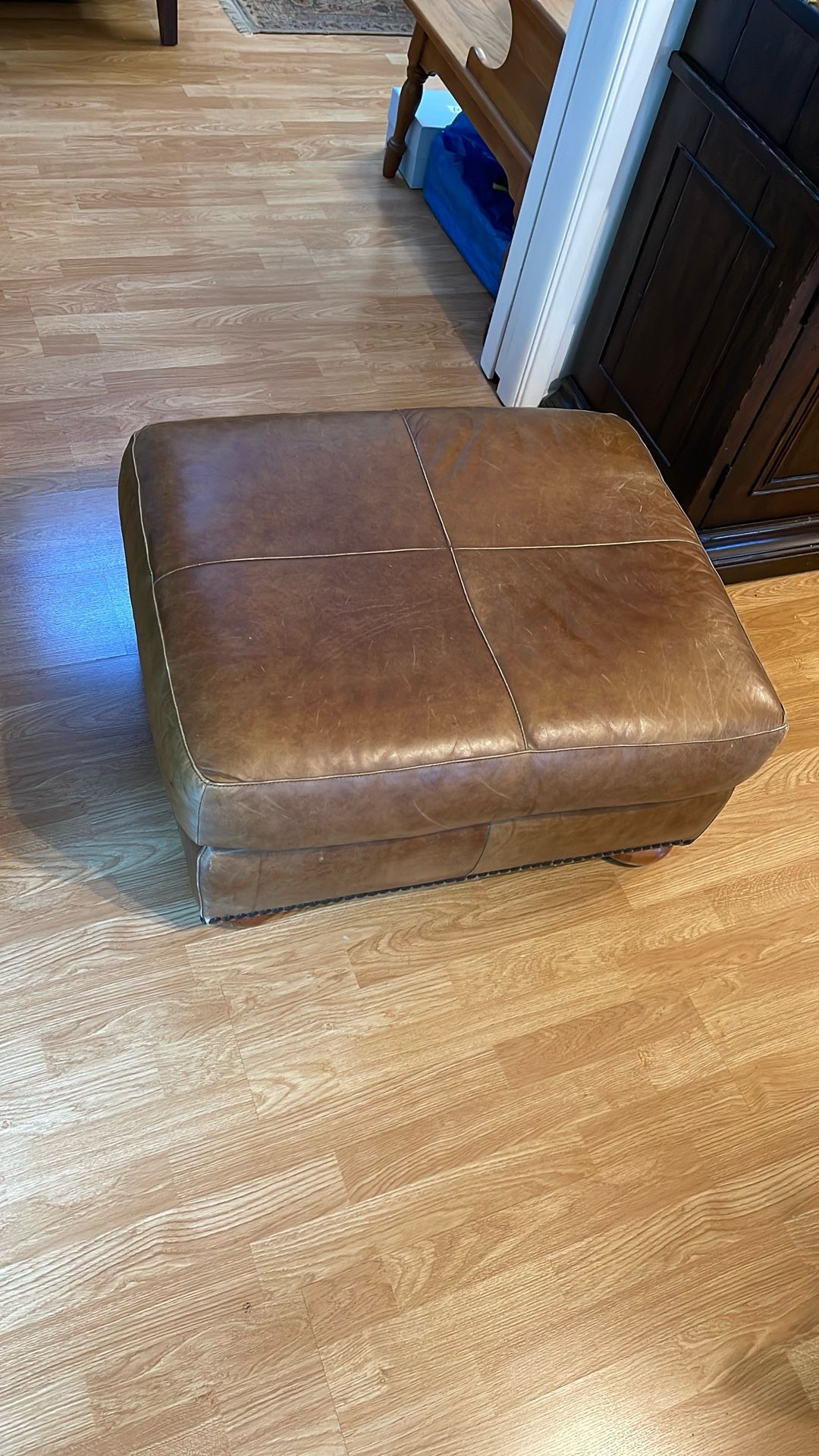 Leather Ottoman