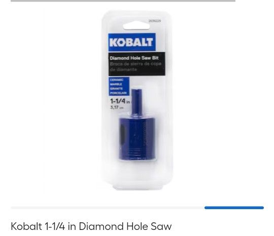 Kobalt Diamond Hole 1-1/4" (NEW)